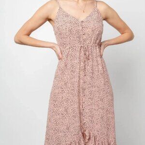 Rails Frida Mid Length Dress - Rose Spotted
